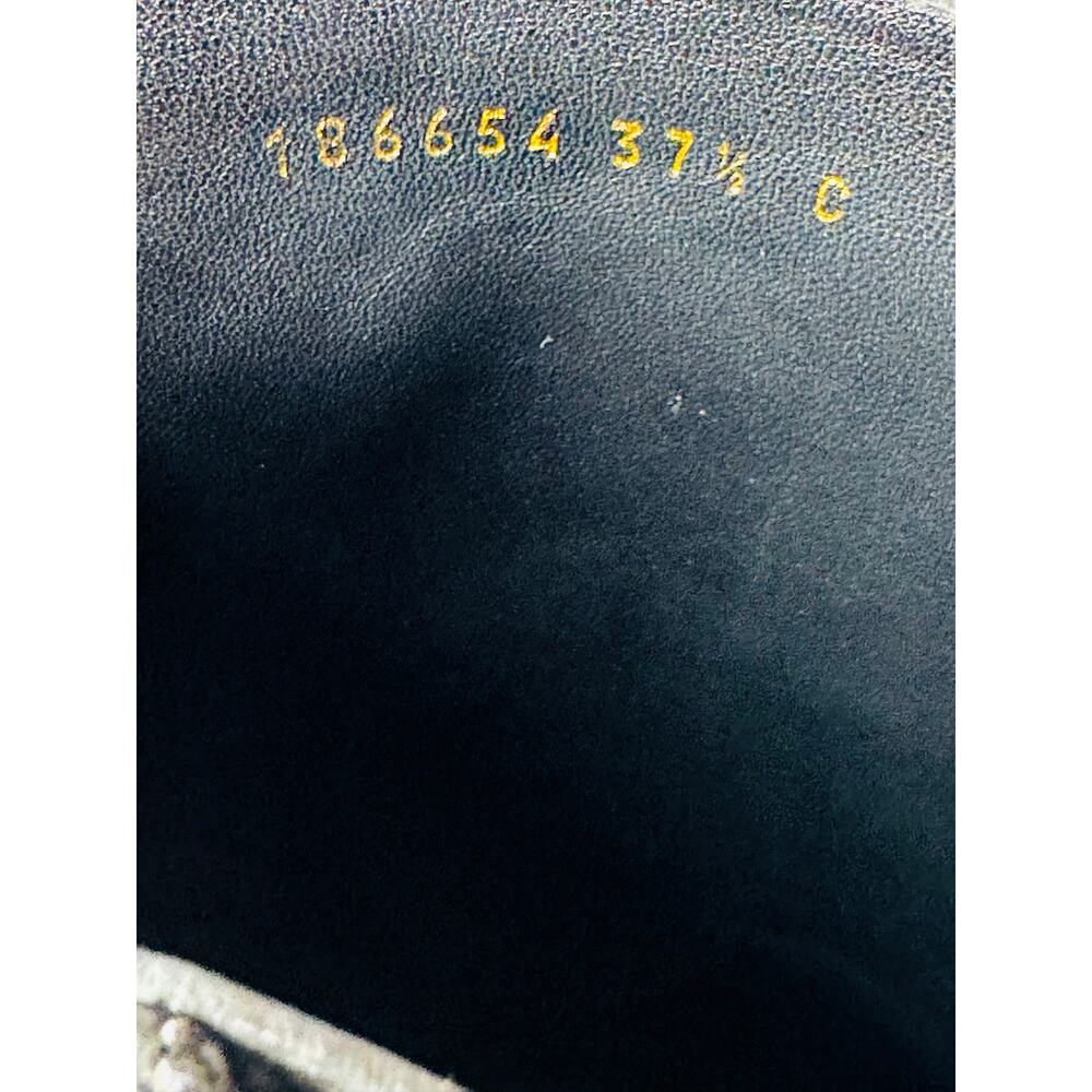 Gucci Hysteria Patent Leather Ankle Boots Black High Gloss Booties EU 37.5C - Picture 6 of 11